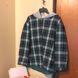 Flannel Hooded jacket